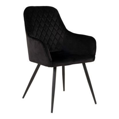 Harbo Dining Chair - Chair in black velvet HN1207