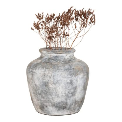 Santo Decoration Vase - Vase in Antique Light Grey