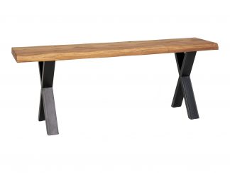 Toulon Bench - Bench in oiled oak with wavy edge 120x32 cm