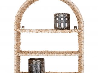 Namur Shelf - Shelf in arched rattan design 12x36x45 cm