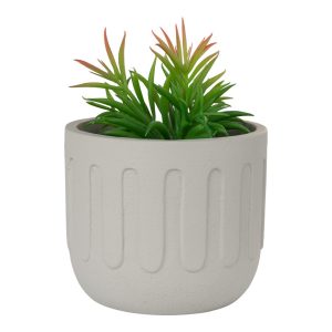 Cement Flower Pot - Flower pot in light grey cement small Ø13x11 cm