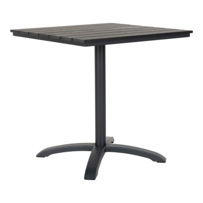 Chicago Café Table  - Café Table with table top in gray nonwood and black legs